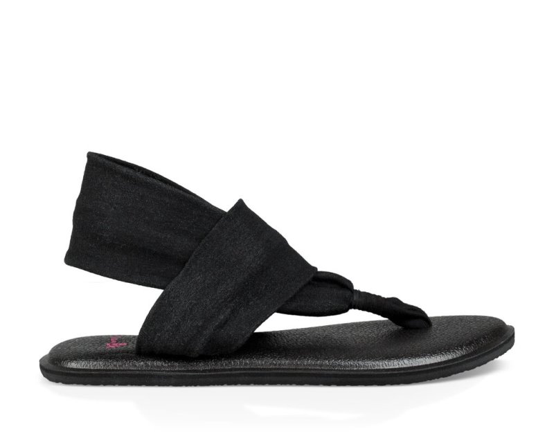 Sanuk Yoga Sling Burst Kids\' Sandals Black | Canada 299MQZ